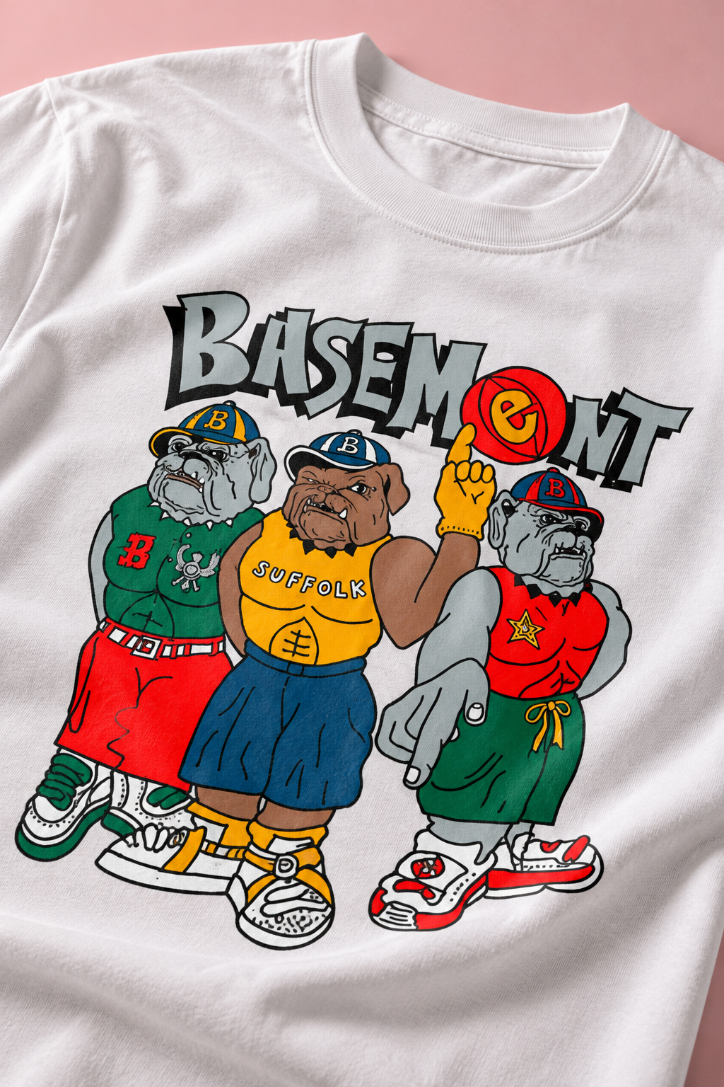 Basement Basketball Heavy Weight Tee — Print detail | NEVER ENOUGH gallery