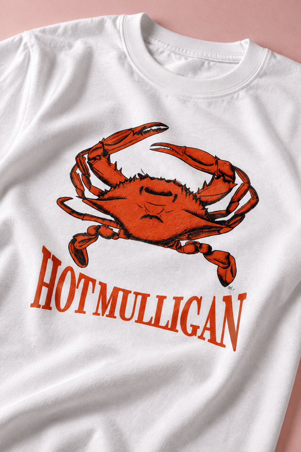 Hot Mulligan Feal Like Crab Heavy Weight Tee — Print detail | NEVER ENOUGH gallery