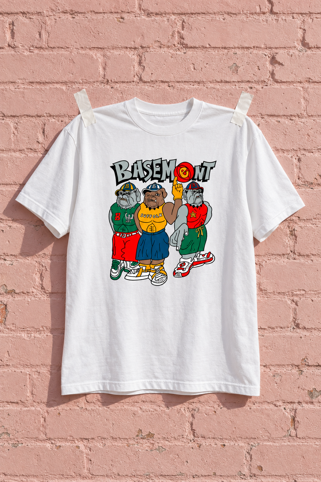 NEVER ENOUGH gallery — On the wall — Basement Basketball Heavy Weight Tee