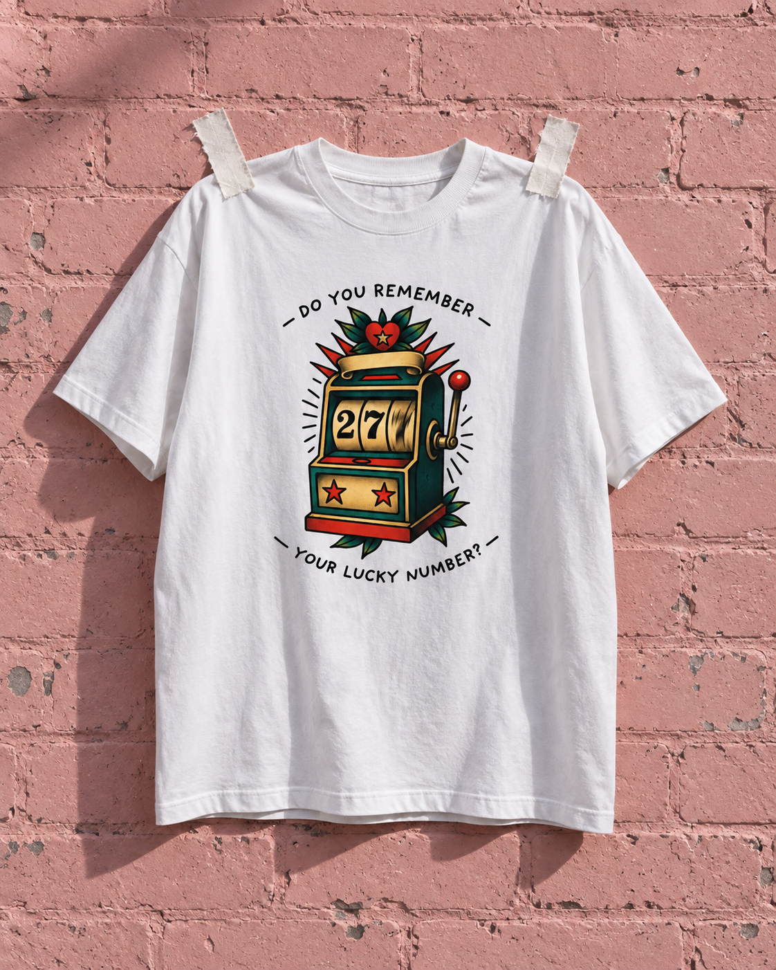 Title Fight 27 White Heavy Weight Tee — Pink wall | NEVER ENOUGH gallery