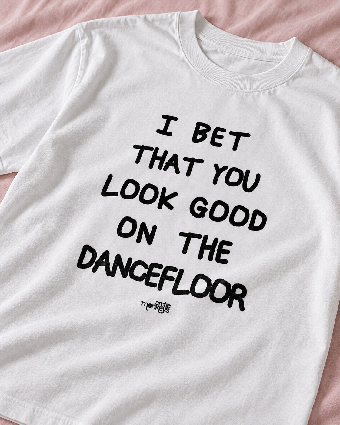 Arctic Monkeys I Bet You Look Good On The Dancefloor White Heavy Weight Tee — Print detail | NEVER ENOUGH gallery