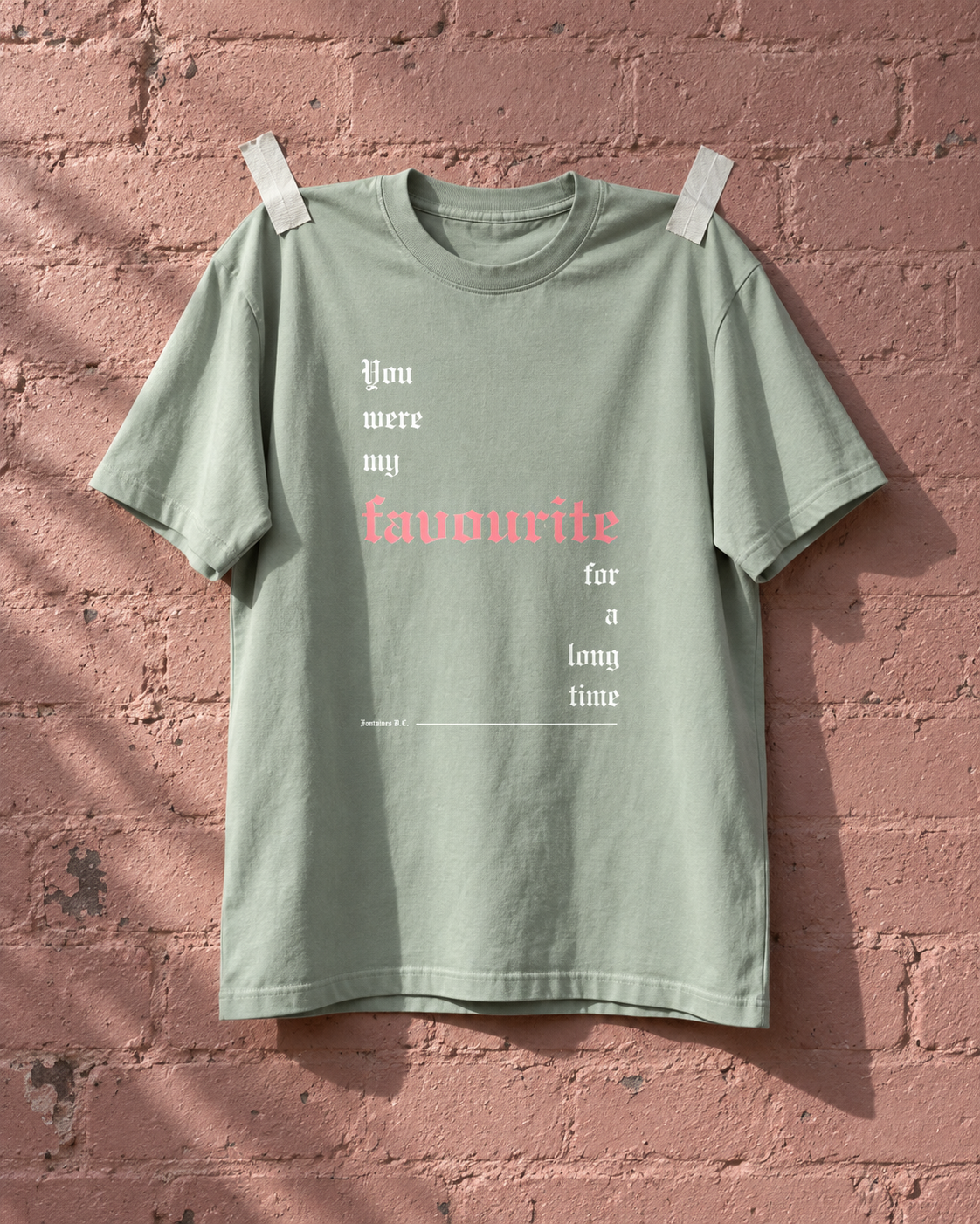 Fontaines DC Favourite Laurel Heavy Weight Tee — Pink wall | NEVER ENOUGH gallery