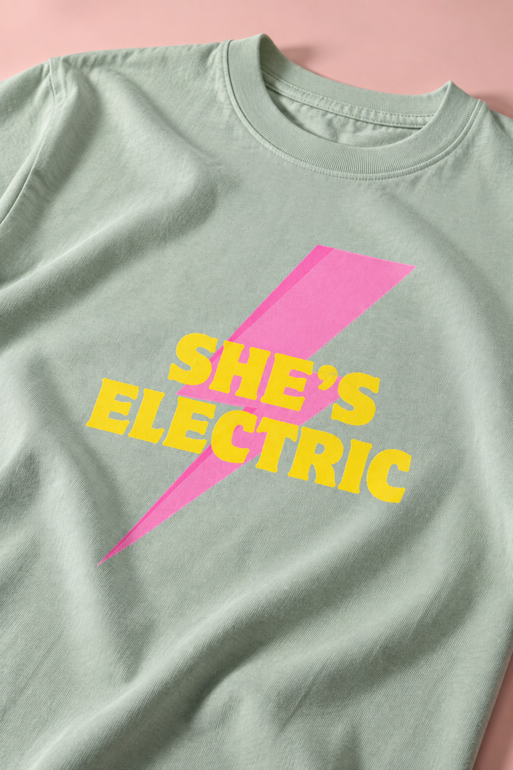 Oasis She's Electric Laurel Heavy Weight Tee — Print detail | NEVER ENOUGH gallery
