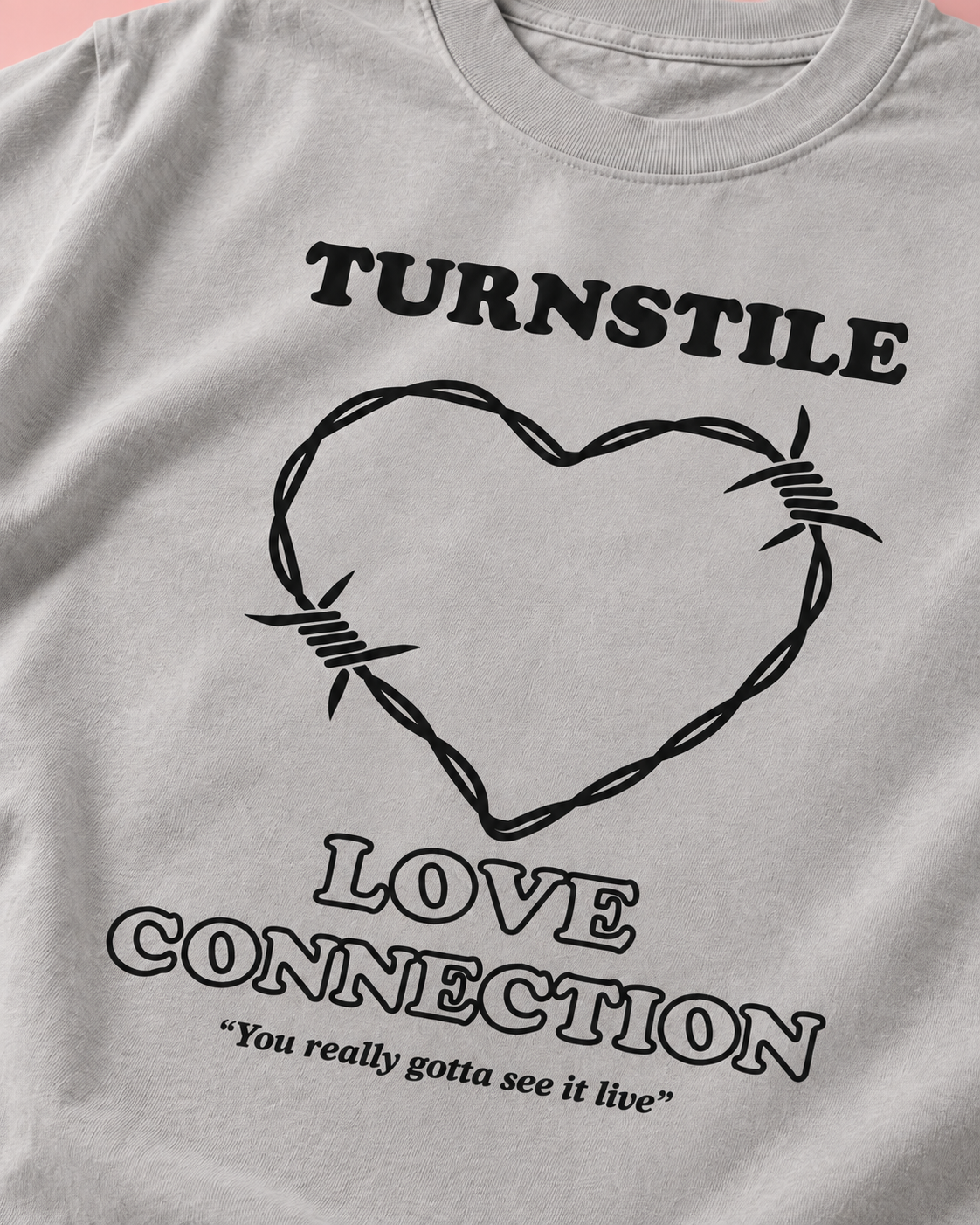 Turnstile TLC Stone Heavy Weight Tee — Print detail | NEVER ENOUGH gallery