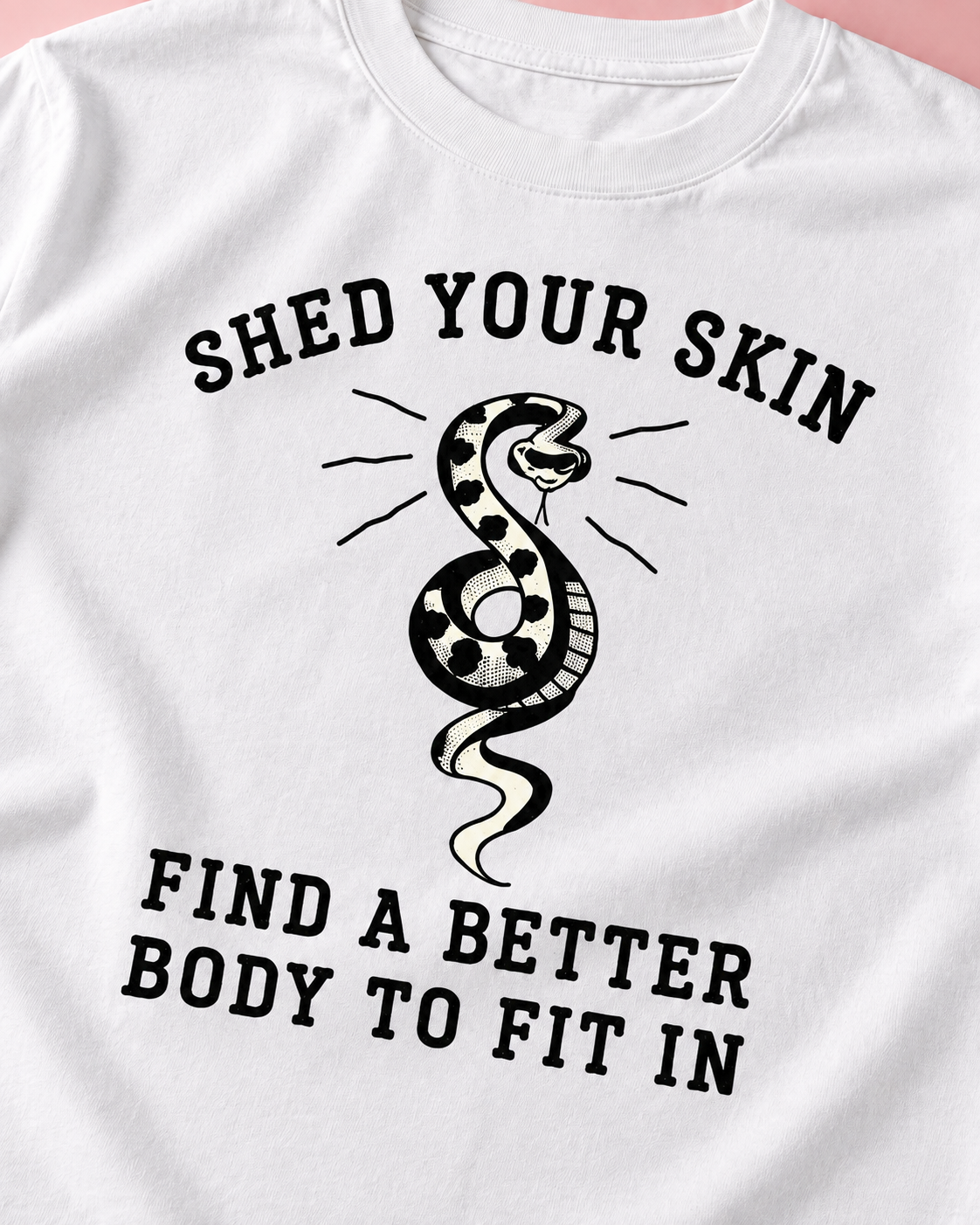 Title Fight Shed White Heavy Weight Tee — Print detail | NEVER ENOUGH gallery