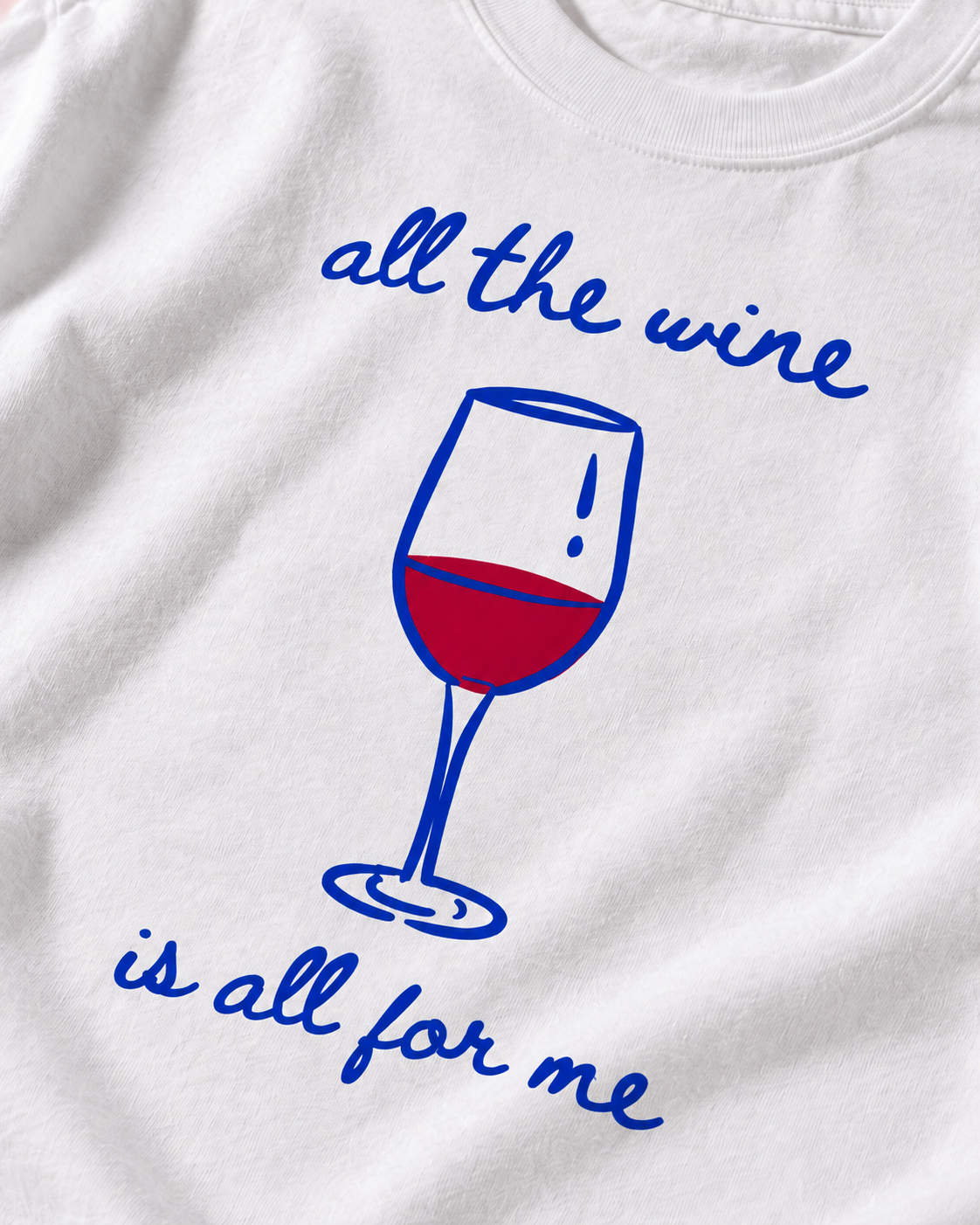 The National All The Wine White Heavy Weight Tee — Print detail | NEVER ENOUGH gallery