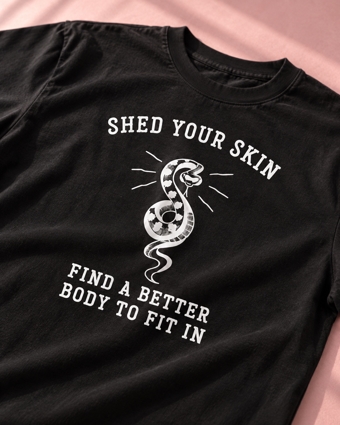 Title Fight Shed Black Heavy Weight Tee — Print detail | NEVER ENOUGH gallery